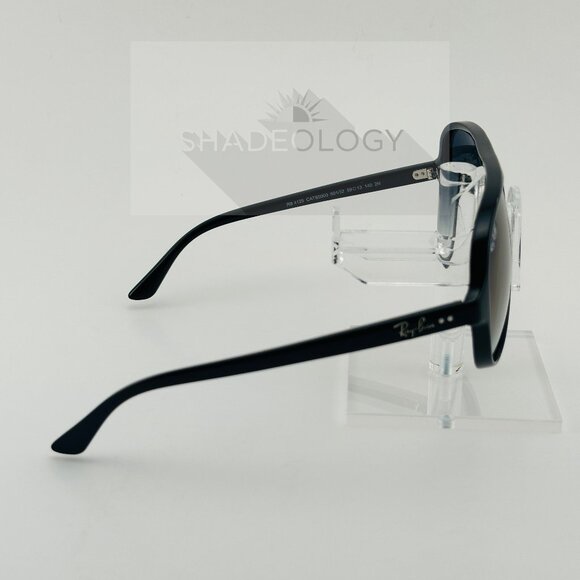 Ray-Ban Black Frame Gradient Brown Lens Aviator Sunglasses